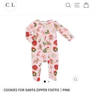 Caden Lane Cookies for Santa Zipper Footie